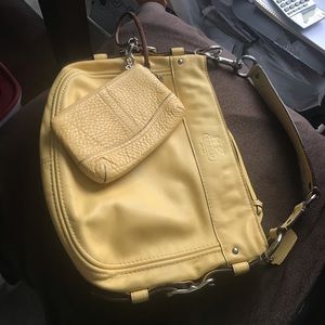 Coach Zoe Canary Yellow Shoulder Bag w/Wristlet